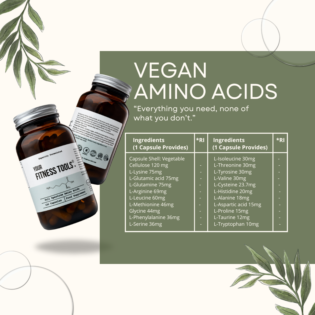 Vegan Amino Acids Capsules | 120 Capsules